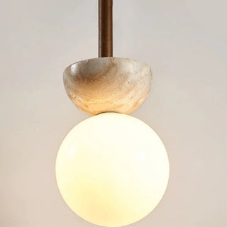 Celako™ Oroterra Pendant Light | Yellow Travertine Japanese/Wabi Sabi