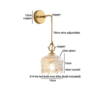 Celako™ Aurique Wall Light | Glass Bedside Lighting