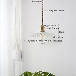 Celako™ Plissette Pendant Light | Glass Nordic Minimalism