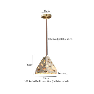 Celako™ Onyxa Pendant Light | Terrazzo Bedroom Lighting