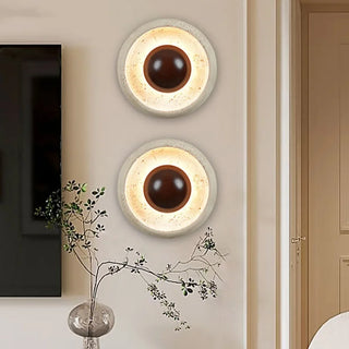 Celako™ Striatus Wall Light | Yellow Travertine Bedroom Lighting