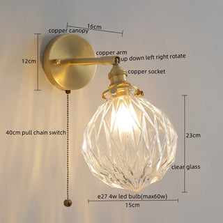 Celako™ Aeselle Wall Light | Copper Bedside Lighting