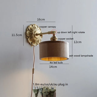 Celako™ Lucerno Wall Light | Copper Bedside Lighting