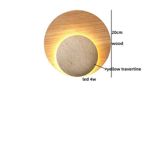 Celako™ Seluna Wall Light | Travertine Living Room Lighting