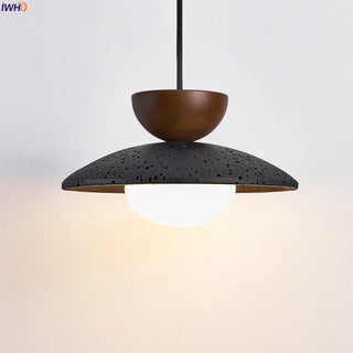 Celako™ Lapideous Pendant Light | Black Travertine Nordic Minimalism Bedroom Lighting
