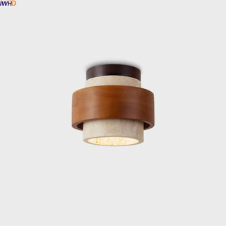 Celako™ Pietara Deckenleuchte | Gelber Travertin im Wabi-Sabi-Stil