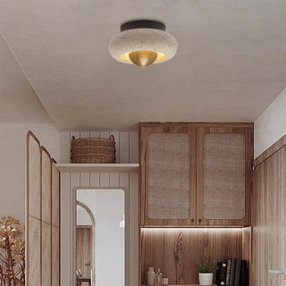 Celako™ Ishari Ceiling Light | Yellow Travertine Dining Room Lighting