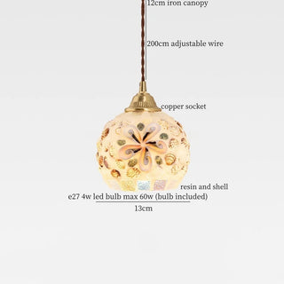Celako™ Nacreon Pendant Light | Resin And Shell Living Room Lighting
