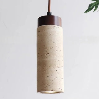 Celako™ Orolitho Pendant Light | Yellow Travertine Dining Room Lighting