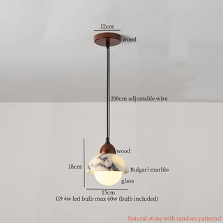 Celako™ Spezzato Pendant Light | Terrazzo Bedroom Lighting