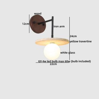 Celako™ Sferra Wall Light | White Glass Japan Style Bedroom Lighting