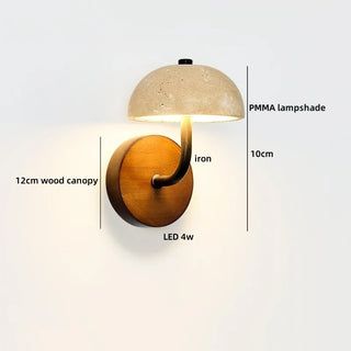 Celako™ Travara Wall Light | Travertine Bedside Lighting