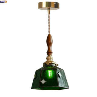 Celako™ Verdelite Pendant Light | Green Glass Bedroom Lighting