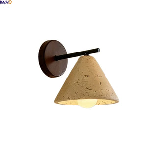 Celako™ Traverta Wall Light | Yellow Travertine Bedroom Lighting