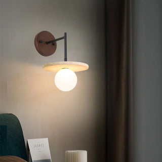 Celako™ Sferra Wall Light | White Glass Japan Style Bedroom Lighting