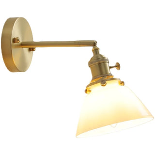 Celako™ Aesona Wall Light | Glass Copper Bedroom Lighting