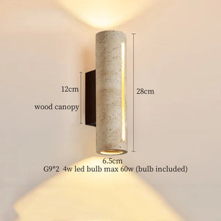 Celako™ Travetto Wall Light | Yellow Travertine Living Room Lighting
