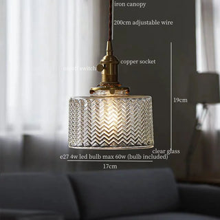 Celako™ Vitreaux Pendant Light | Clear Glass Living Room Lighting