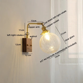 Celako™ Ambrica Wall Light | Glass Bedroom Lighting