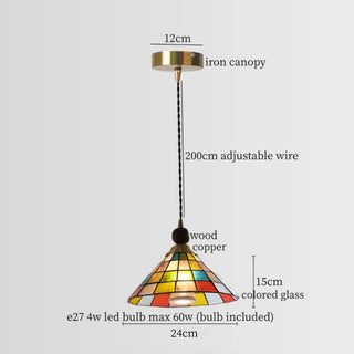 Celako™ Tuliora Pendant Light | Colored Glass Bedroom Lighting