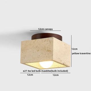 Celako™ Travira Ceiling Light | Travertine Hallway Lighting