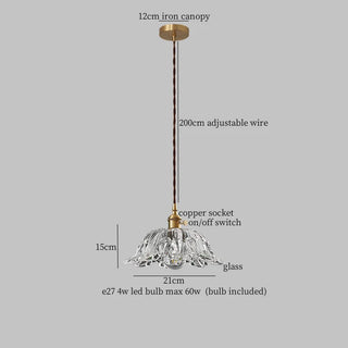 Celako™ Lustrenza Pendant Light | Glass Stone Bedroom Lighting