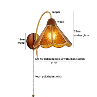 Celako™ Florine Wall Light | Stained Glass Bedside Lighting