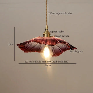 Celako™ Ametrine Pendant Light | Purple Glass Living Room Lighting