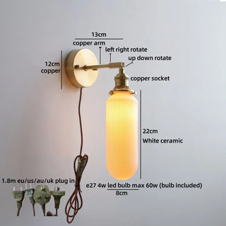 Celako™ Lumori Wall Light | Copper Bedside Lighting
