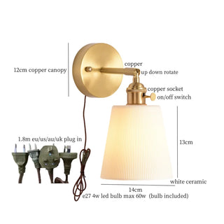 Celako™ Kaolys Wall Light | Copper Contemporary Bedroom Lighting