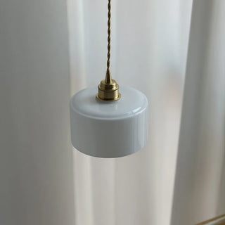 Celako™ Opalide Pendant Light | White Glass Bedroom Lighting