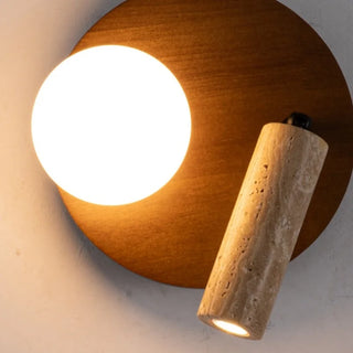 Celako™ Giallo Wall Light | Glass and Wood Bedroom Lighting