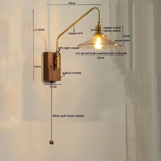 Celako™ Cerune Wall Light | Copper Ceramic Bedroom Lighting