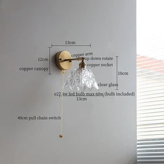 Celako™ Clarius Wall Light | Glass Copper Living Room Lighting