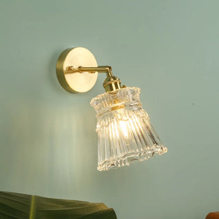 Celako™ Lustris Wall Light | Copper Glass Bedroom Lighting