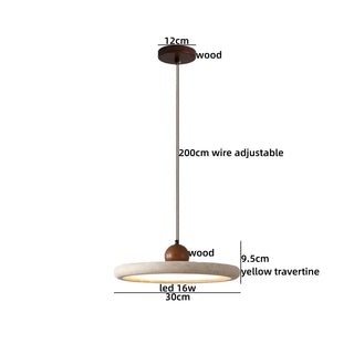 Celako™ Sabitra Pendant Light | Yellow Travertine Iron Kitchen Island Lighting