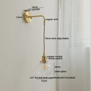 Celako™ Aureglas Wall Light | Glass Bedroom Lighting