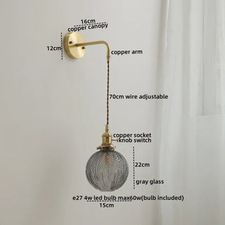 Celako™ Aureglas Wall Light | Glass Bedroom Lighting