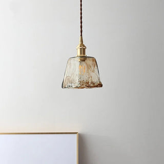Celako™ Succinite Pendant Light | Amber Glass Japan Vintage Bedroom Lighting