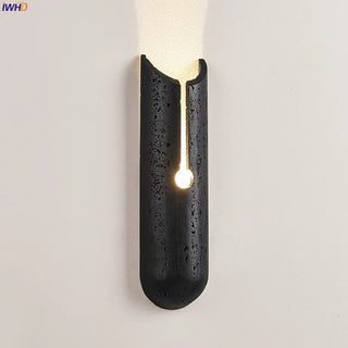 Celako™ Lithoura Wall Light | Black Travertine Living Room Lighting