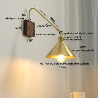 Celako™ Tamber Wall Light | Copper Modern Style Bedroom Lighting