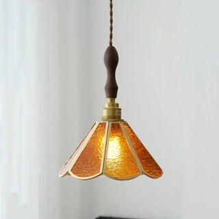 Celako™ Ambrato Pendant Light | Amber Glass French Vintage