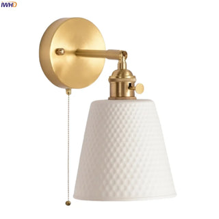 Celako™ Ivorel Wall Light | Ceramic Bedroom Lighting