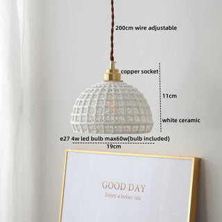 Celako™ Auriole Pendant Light | Glass Stone Bedroom Lighting