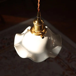 Celako™ Merletto Pendant Light | White Ceramic Bedroom Lighting