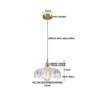 Celako™ Cuprisa Pendant Light | Glass Bedroom Lighting
