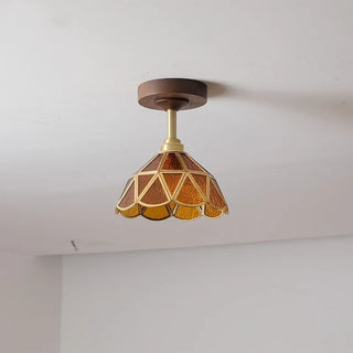 Celako™ Ambrune Ceiling Light | Glass Wood Kitchen Island Lighting