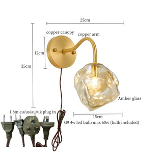 Celako™ Molena Wall Light | Glass Bedroom Lighting