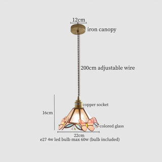 Celako™ Tuliora Pendant Light | Colored Glass Bedroom Lighting