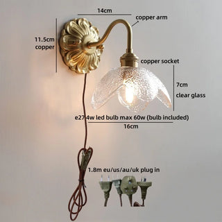 Celako™ Florea Wall Light | Glass Bedside Lighting